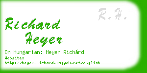 richard heyer business card